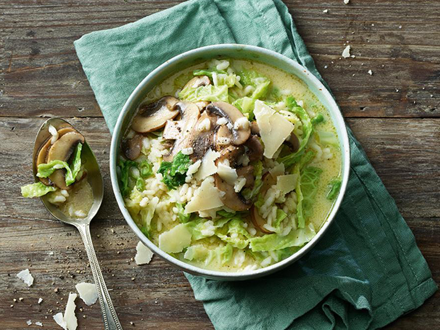 Wirz-Risotto mit Champignons